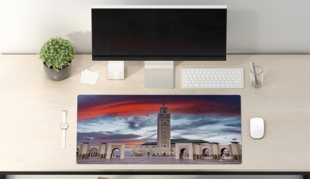 Iconic Mosque Hasan II DESK PAD 80x40cm