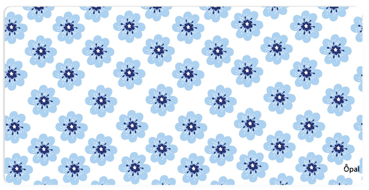 The blue flower DESK PAD XL -WATERPROOF 90x40 cm