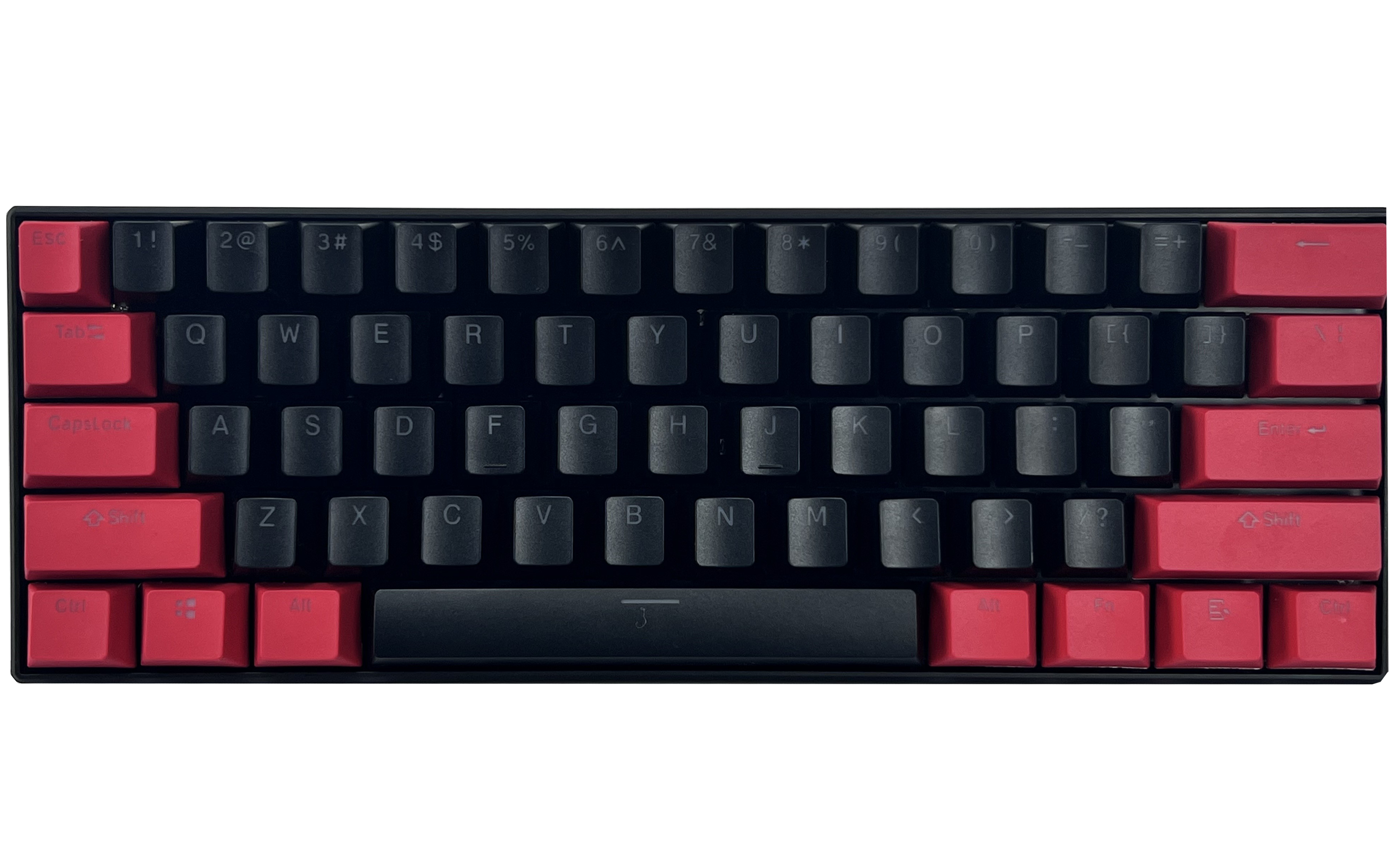 Black & Red READSON WL61 Key RGB Light Tri-mode Mechanical Keyboard