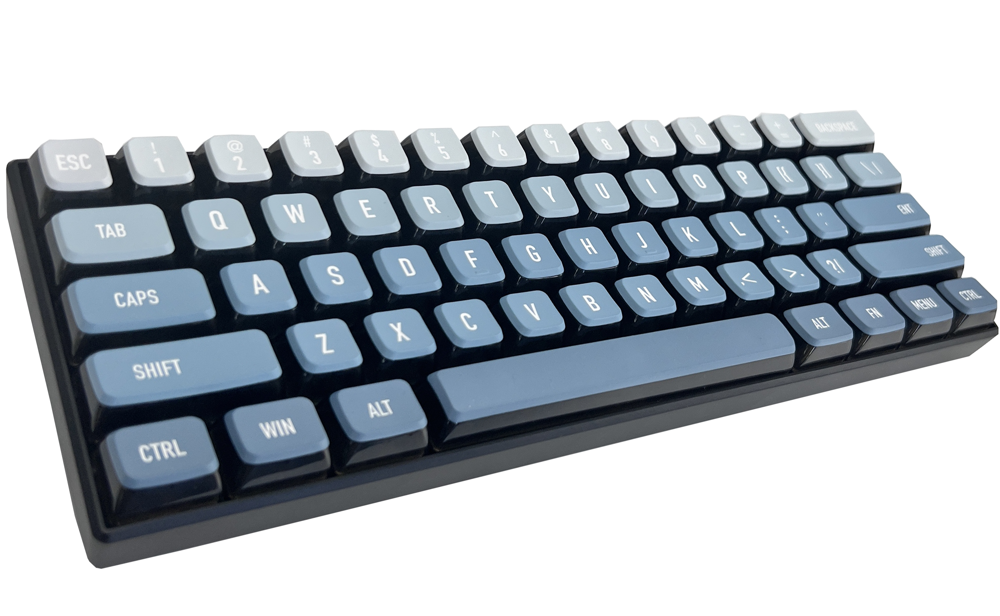 Grayscale Pudding keycaps READSON WL61 Key RGB Light Tri-mode Mechanical Keyboard