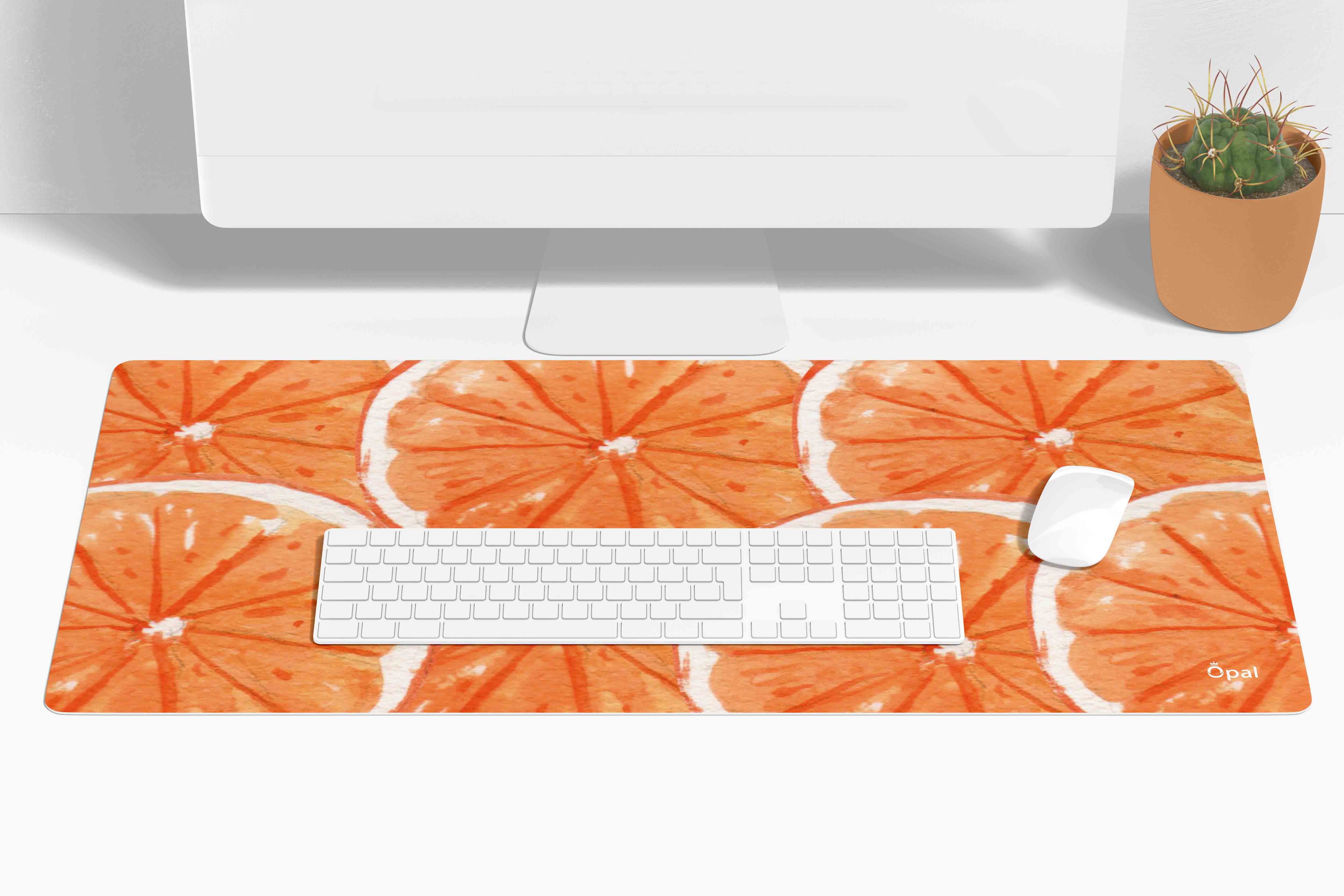 Watercolor Orange DESK PAD -WATERPROOF