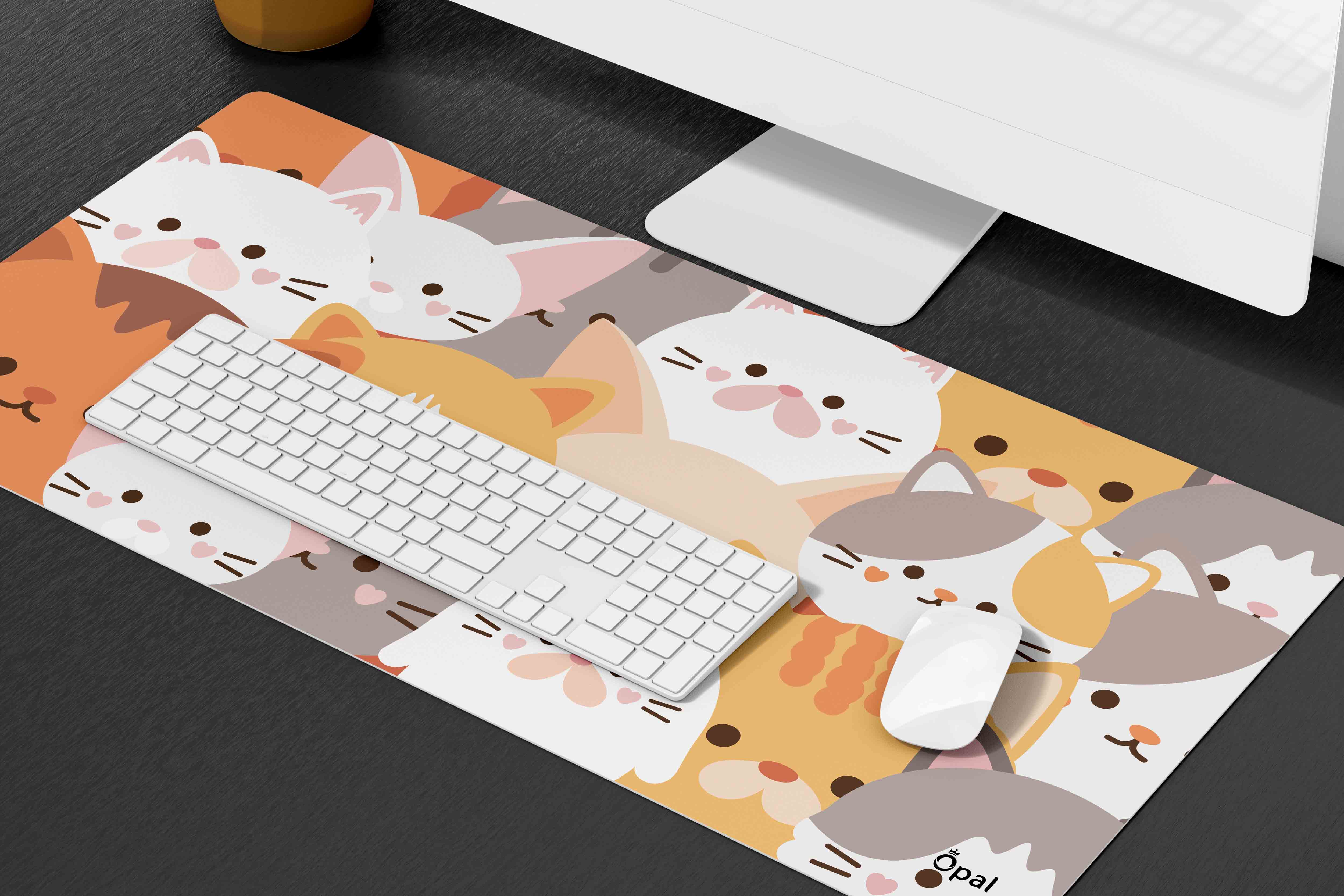 Colorful Cute Cats Illustration  DESK PAD -WATERPROOF