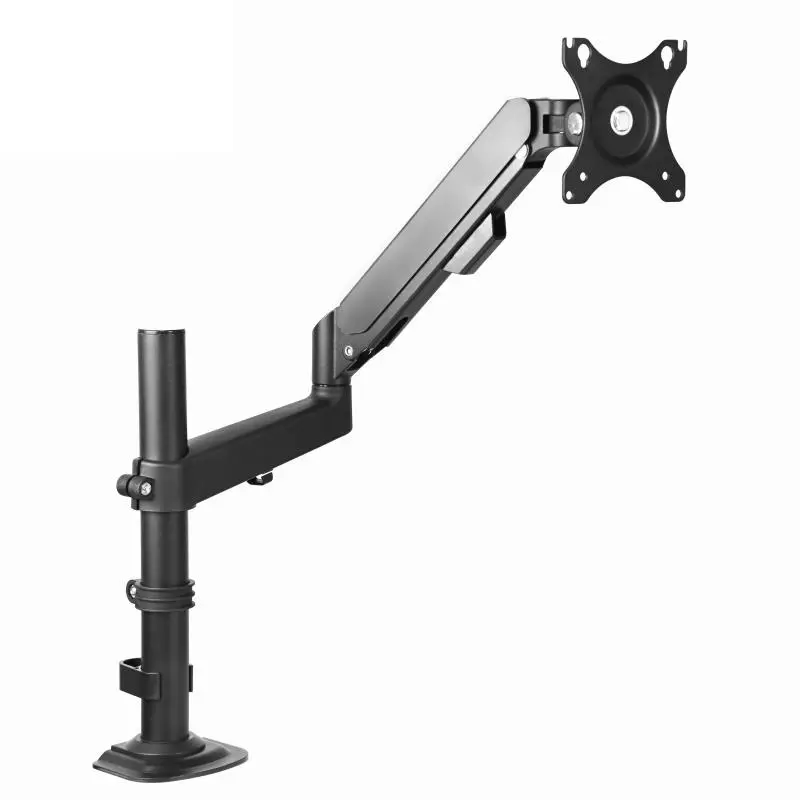 Monitor stand with gas spring and pole