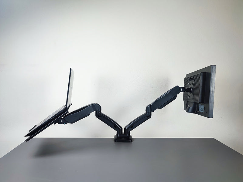 Monitor and laptop stand with gas arm OPE-46