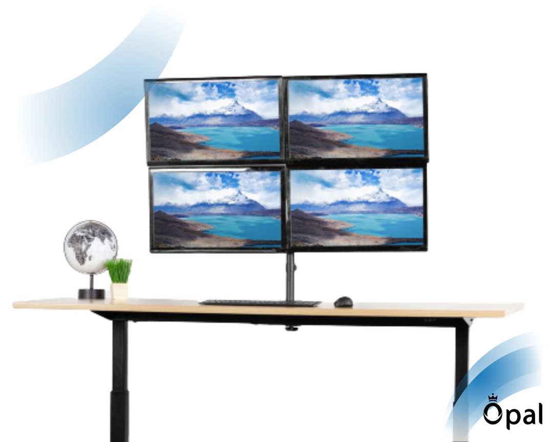 Support QUATRE moniteurs OPE-11 - Opal-mobilier de bureau casablanca