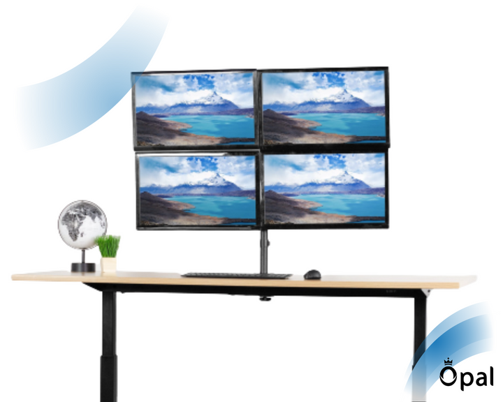 Support QUATRE moniteurs OPE-11 - Opal-mobilier de bureau casablanca