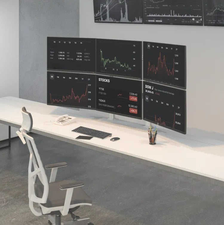 Support de Six Moniteurs OPE-151 - Opal-mobilier de bureau casablanca