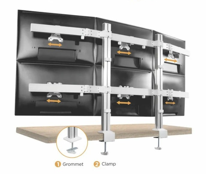 Support de Six Moniteurs OPE-151 - Opal-mobilier de bureau casablanca