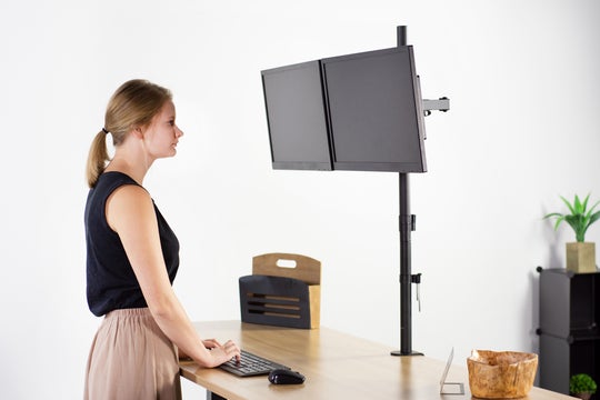 Support de bureau extra-haut pour deux moniteurs OPE-66 - Opal-mobilier de bureau casablanca