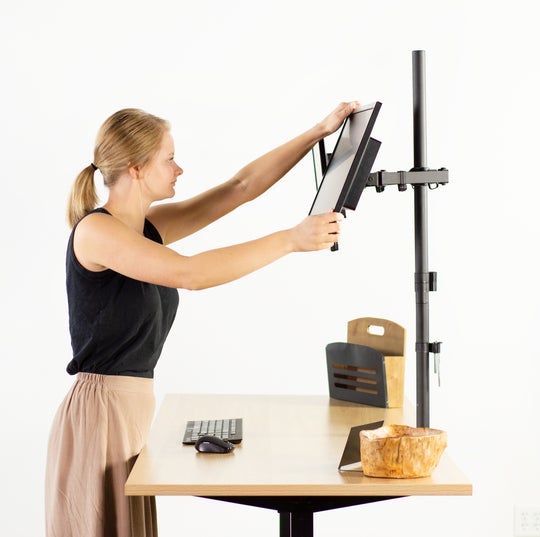 Support de bureau extra-haut pour deux moniteurs OPE-66 - Opal-mobilier de bureau casablanca