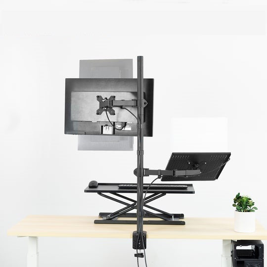 Support de bureau extra haut pour un seul moniteur et ordinateur portable OPE-4 - Opal-mobilier de bureau casablanca