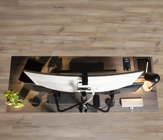 Support de bureau pour trois moniteurs OPE-67 - Opal-mobilier de bureau casablanca