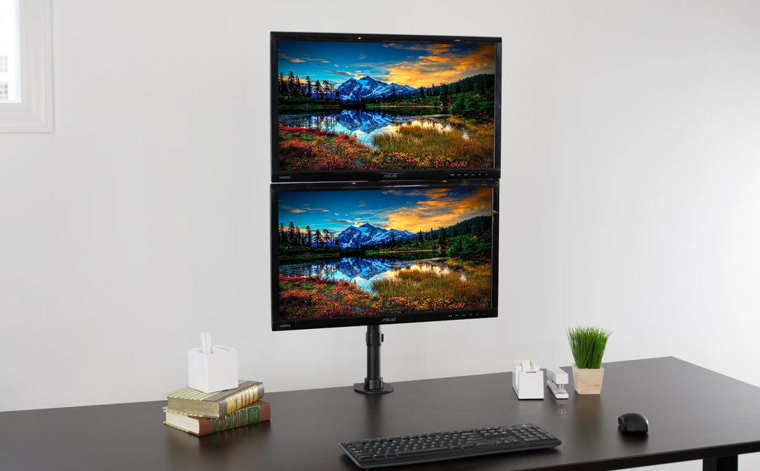Support  de moniteur double vertical OPE-8 - Opal-mobilier de bureau casablanca