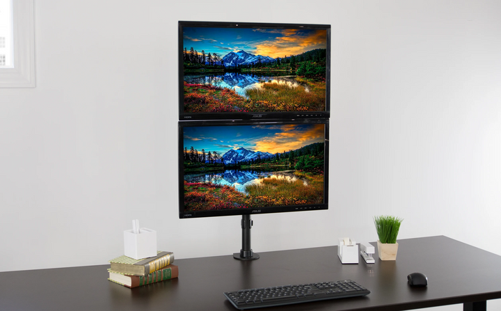 Support  de moniteur double vertical OPE-8 - Opal-mobilier de bureau casablanca