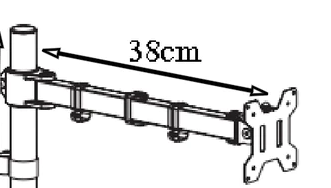 Single Monitor Arm for OPE-49 Desk Mount